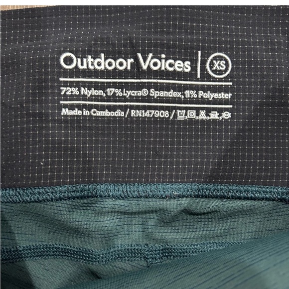 Outdoor Voices TechSweat Core 7/8 Leggings Green - Picture 2 of 6